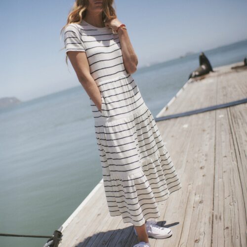 Sadie Vintage Slub Midi Dress