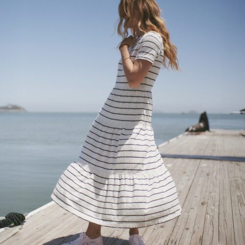 Sadie Vintage Slub Midi Dress
