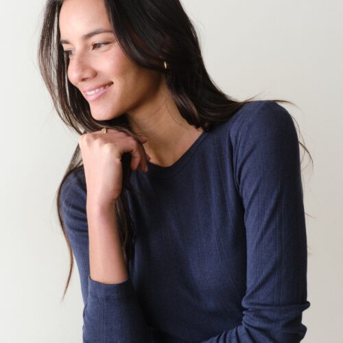Lexi Pointelle Longsleeve Crew Tee