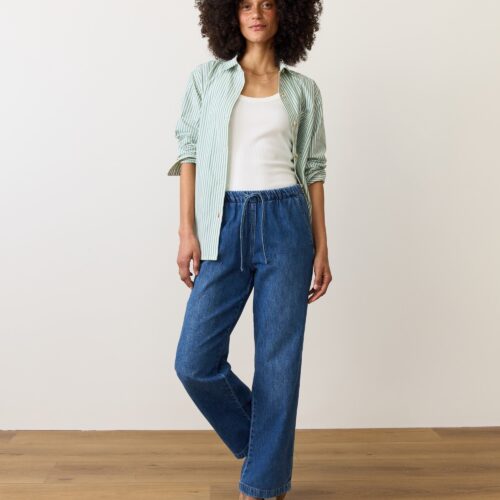 Drawstring Denim Pant