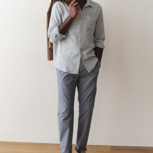 Stretch Selvage Long Sleeve Shirt