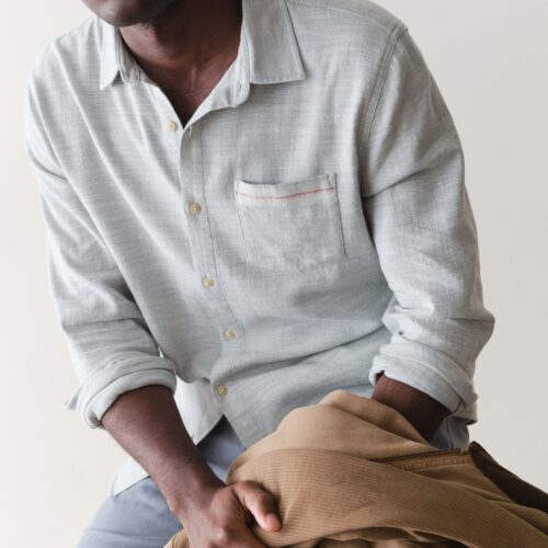 Stretch Selvage Long Sleeve Shirt