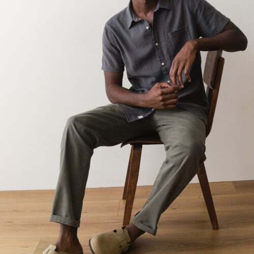Stretch Selvage Short Sleeve Shirt