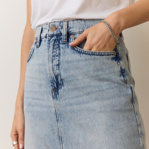 Fawn Denim Midi Skirt