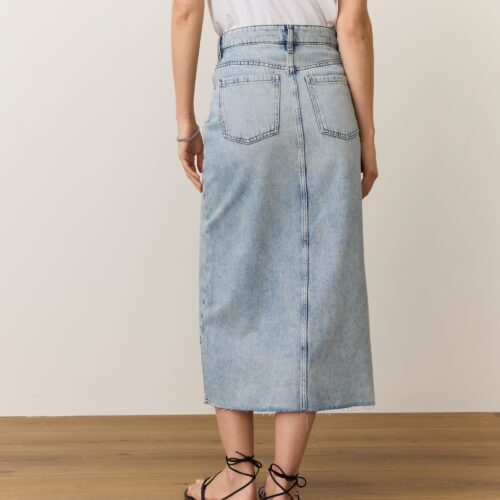 Fawn Denim Midi Skirt