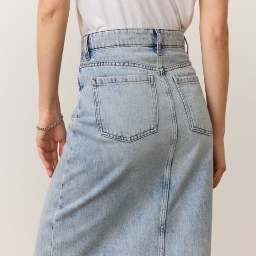 Fawn Denim Midi Skirt