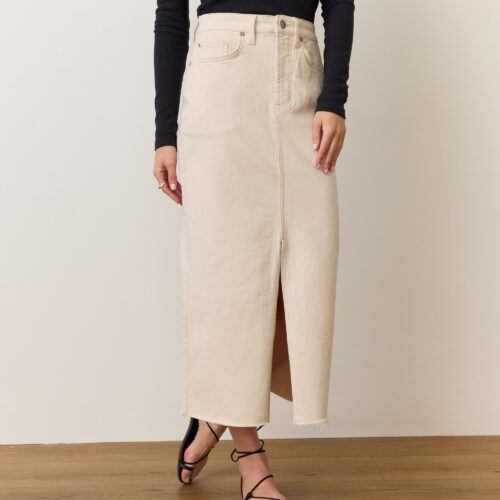 Fawn Denim Midi Skirt