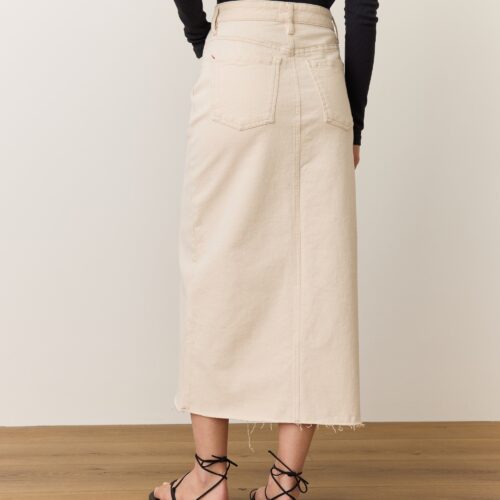Fawn Denim Midi Skirt