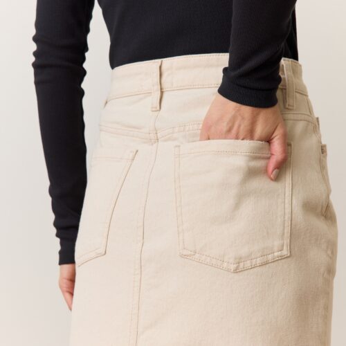 Fawn Denim Midi Skirt