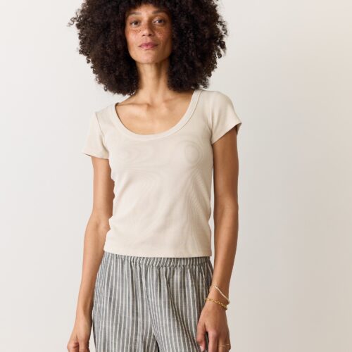 Lexi Rib Sun-In Scoop Tee