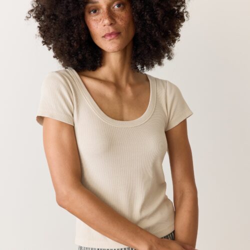 Lexi Rib Sun-In Scoop Tee