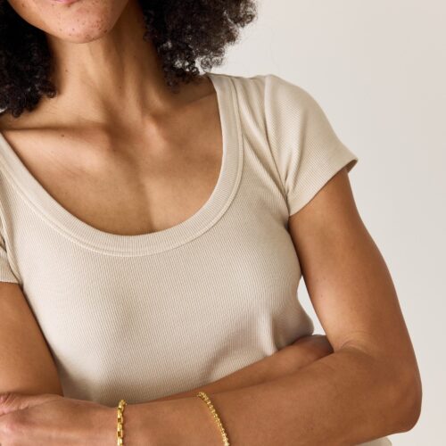 Lexi Rib Sun-In Scoop Tee