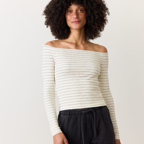 Lexi Rib Sun-In Off the Shoulder Top