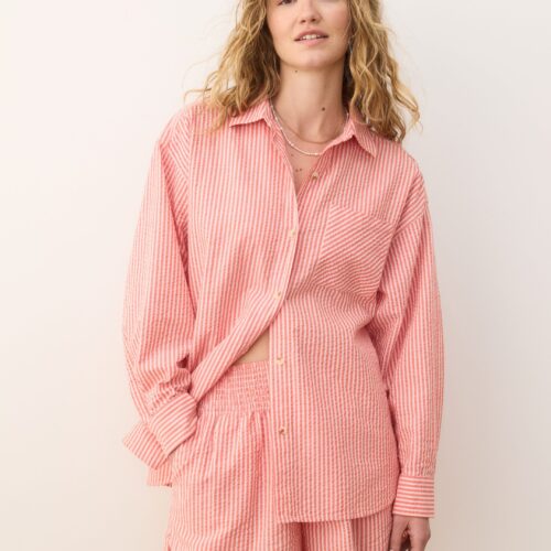 Gracey Oversized Seersucker Shirt