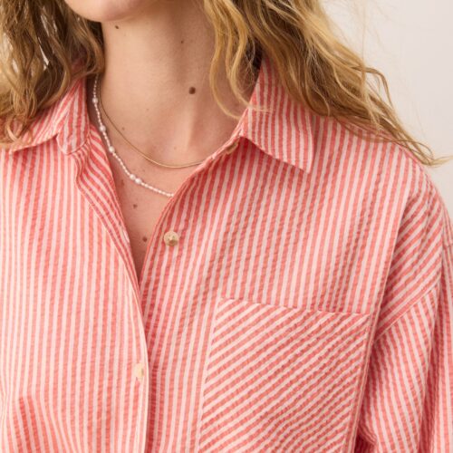 Gracey Oversized Seersucker Shirt