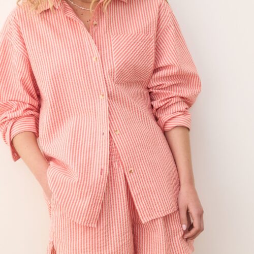 Gracey Oversized Seersucker Shirt