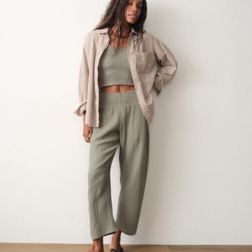 Georgia Double Cloth Barrel Pant