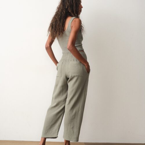 Georgia Double Cloth Barrel Pant