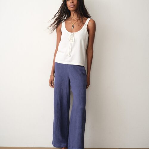 Isla Double Cloth Wide Leg Pant