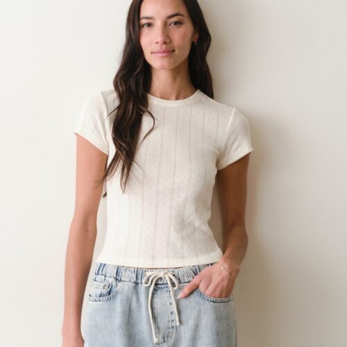 Lexi Pointelle Tee