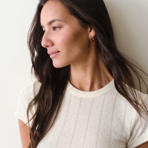 Lexi Pointelle Tee