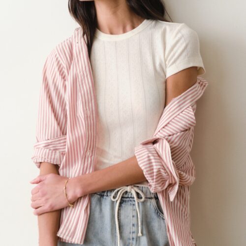 Lexi Pointelle Tee