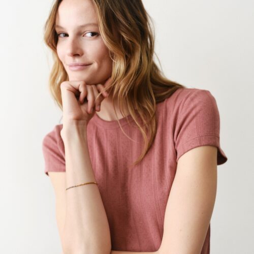 Lexi Pointelle Tee