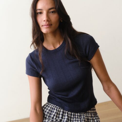Lexi Pointelle Tee