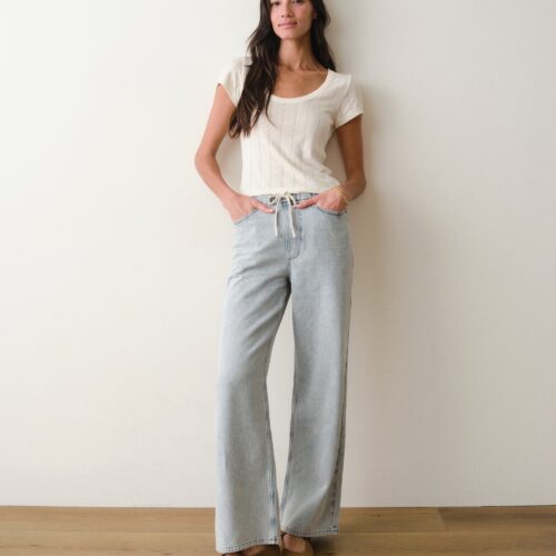 Lexi Pointelle Scoop Tee