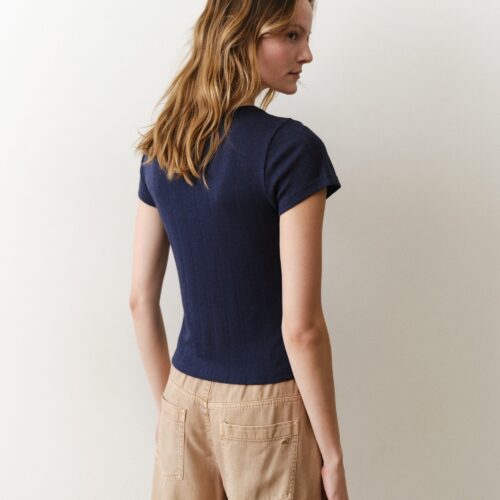 Lexi Pointelle Scoop Tee