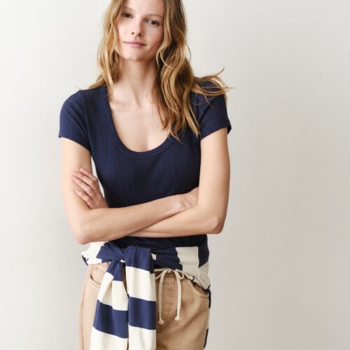 Lexi Pointelle Scoop Tee
