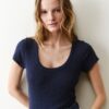 Lexi Pointelle Scoop Tee