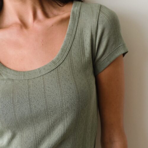 Lexi Pointelle Scoop Tee