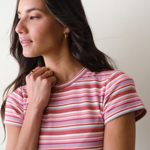 Lexi Rib Sun-In Crew Tee