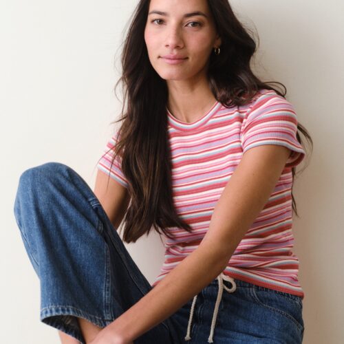 Lexi Rib Sun-In Crew Tee