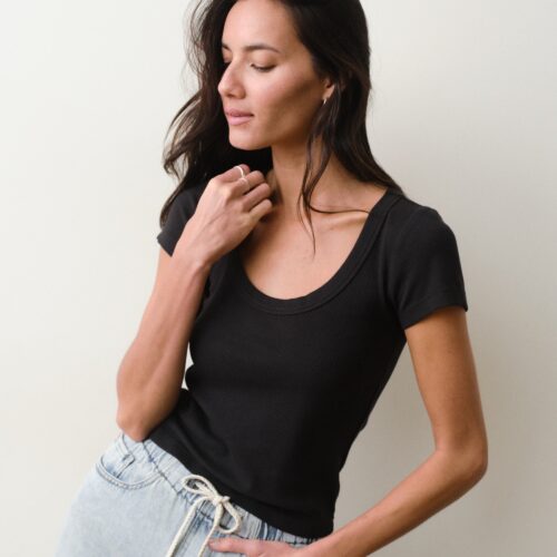 Lexi Rib Sun-In Scoop Tee