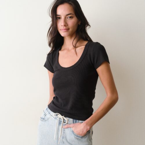 Lexi Rib Sun-In Scoop Tee