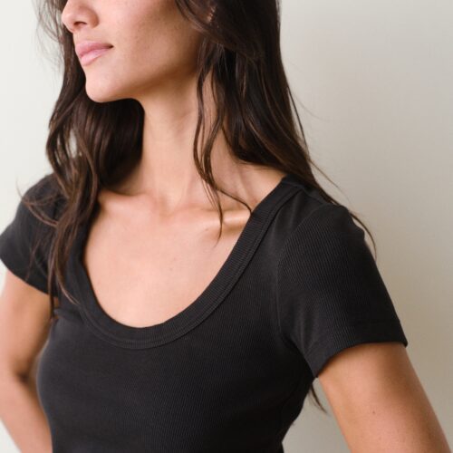 Lexi Rib Sun-In Scoop Tee
