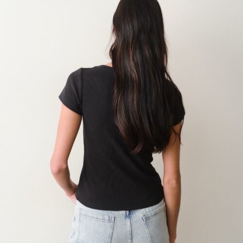 Lexi Rib Sun-In Scoop Tee