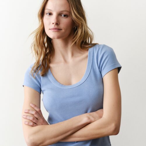 Lexi Rib Sun-In Scoop Tee