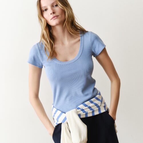 Lexi Rib Sun-In Scoop Tee