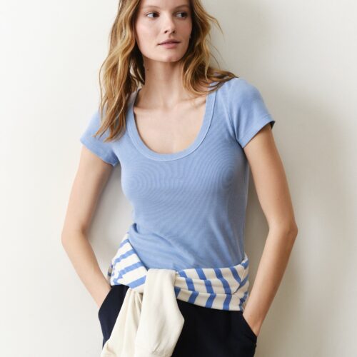 Lexi Rib Sun-In Scoop Tee
