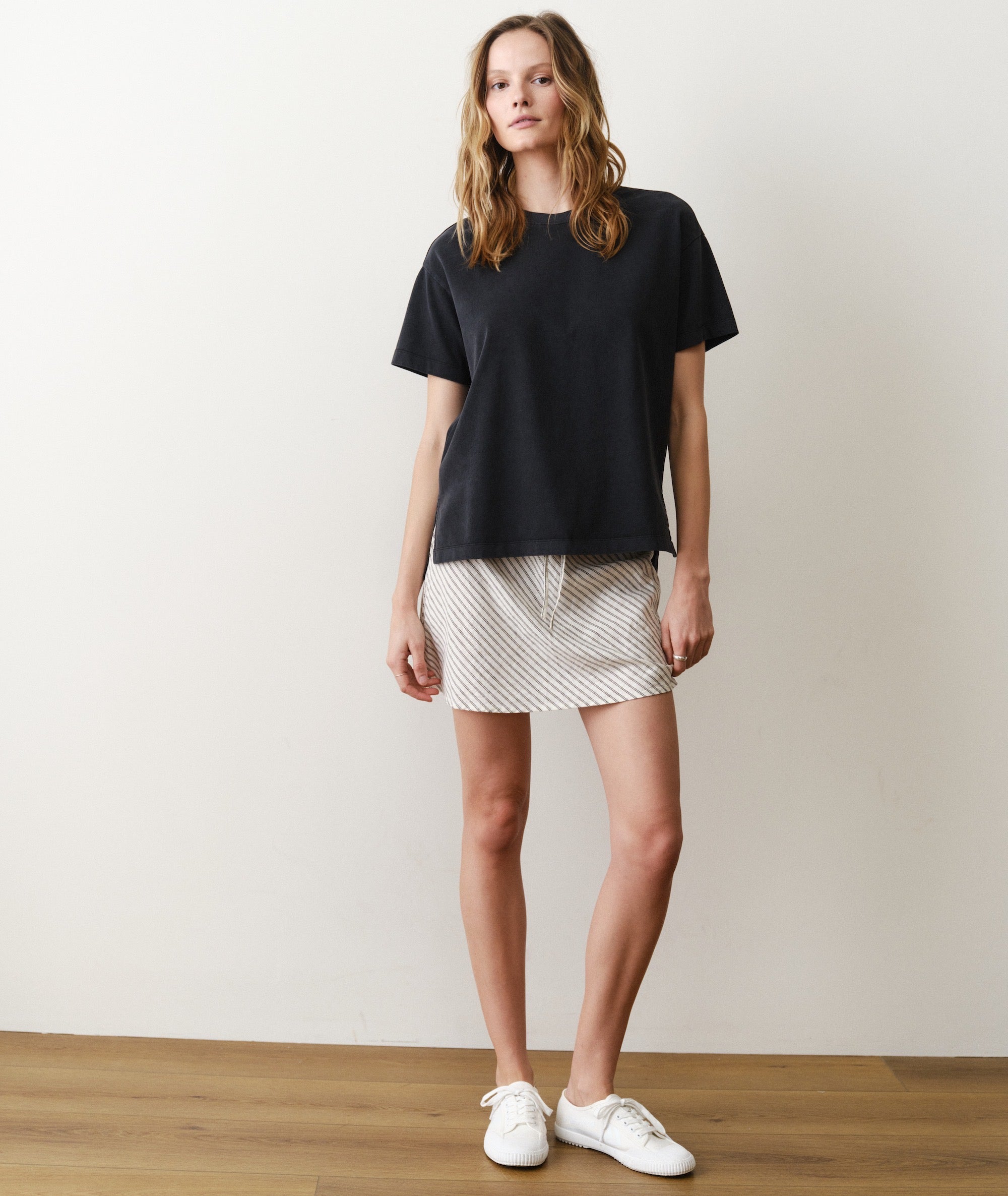 Luxe Sueded Oversized Crew Tee