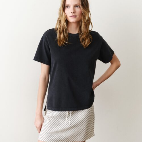 Luxe Sueded Oversized Crew Tee