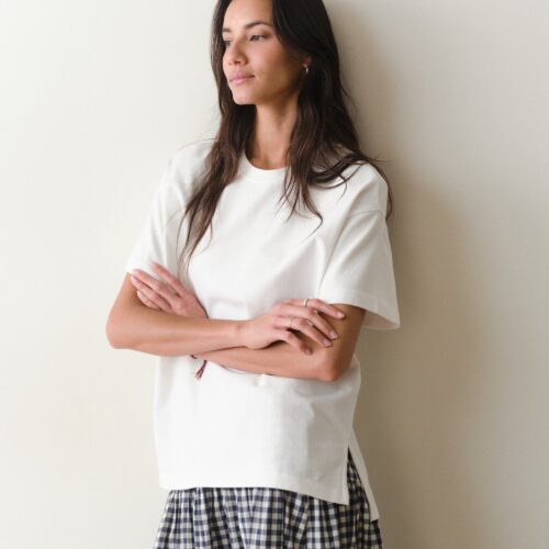 Luxe Sueded Oversized Crew Tee