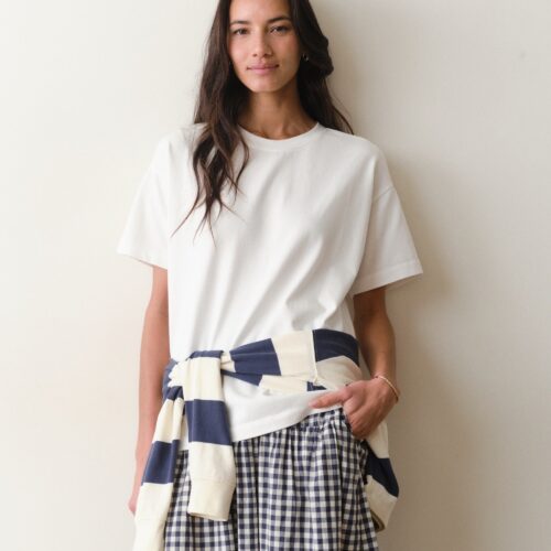 Luxe Sueded Oversized Crew Tee