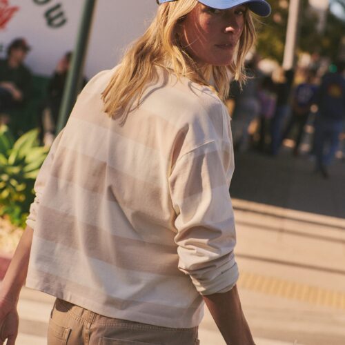 Luxe Sueded Polo Tee