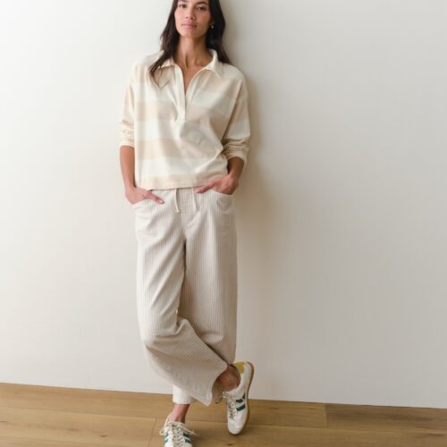 Luxe Sueded Polo Tee