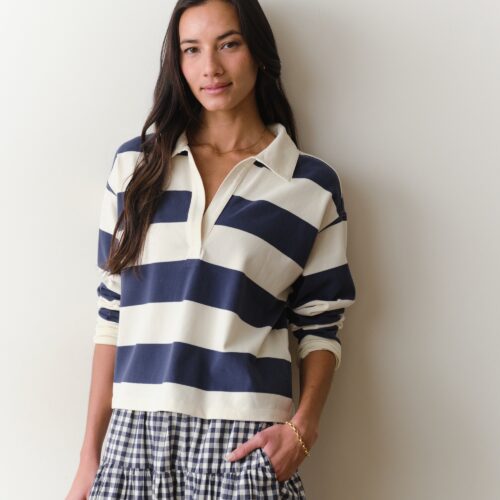 Luxe Sueded Polo Tee