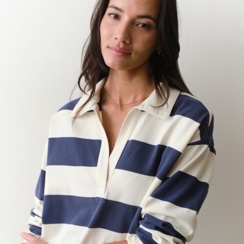 Luxe Sueded Polo Tee